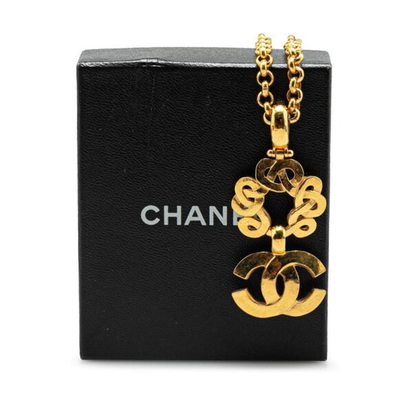 Chanel Vintage Coco Mark Necklace Gold - Image 4