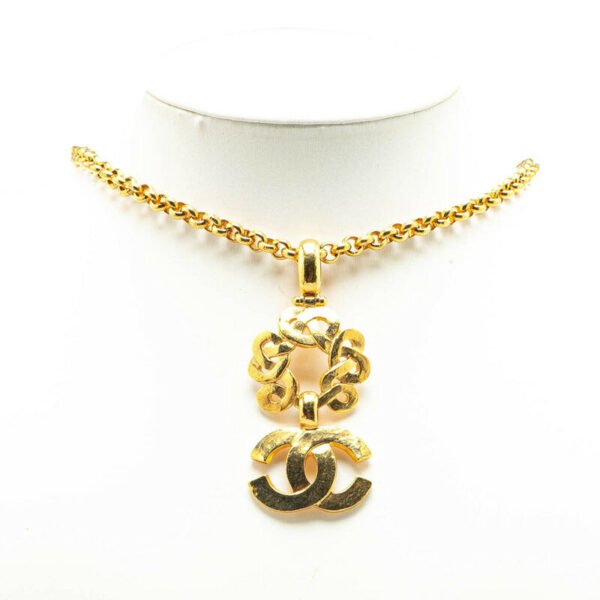 Chanel Vintage Coco Mark Necklace Gold - Image 5