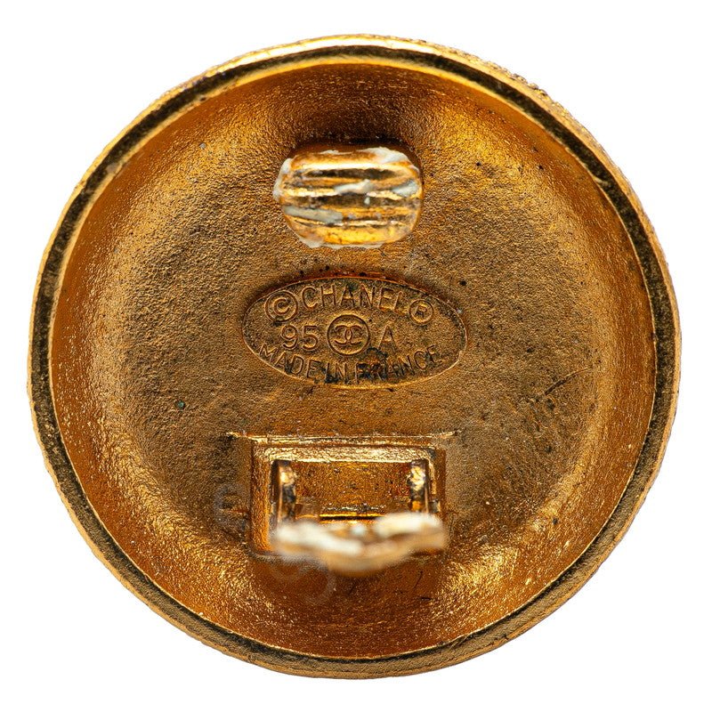 Chanel Vintage Coco Mark Earrings Gold - Image 3