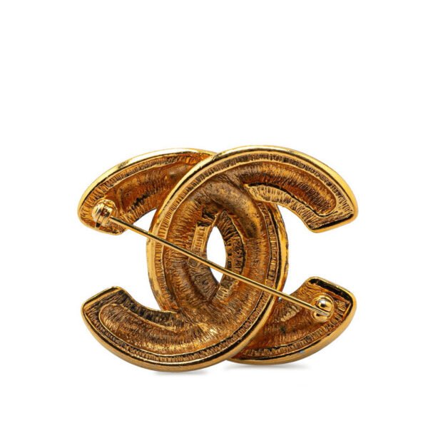 Chanel Coco Mark Gold Brooch - Image 2