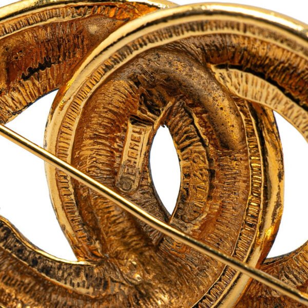 Chanel Coco Mark Gold Brooch - Image 4