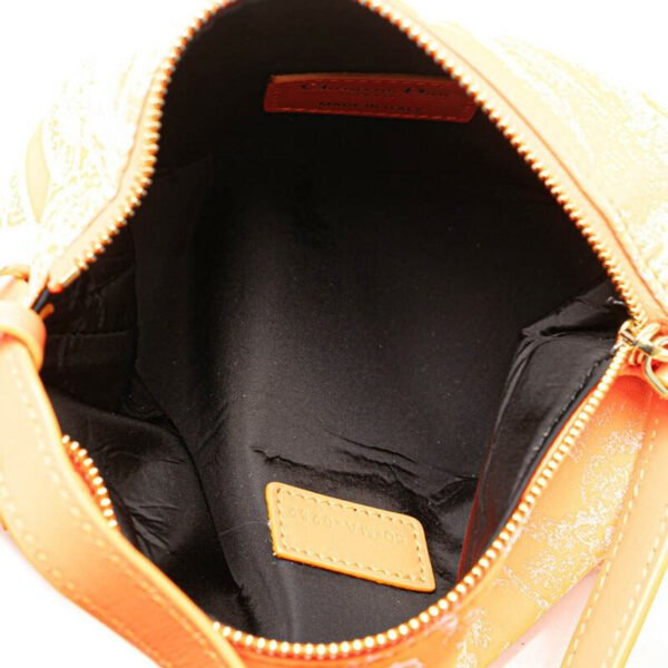 Dior Medium Nomad Pouch Handbag Orange Nylon Leather - Image 4