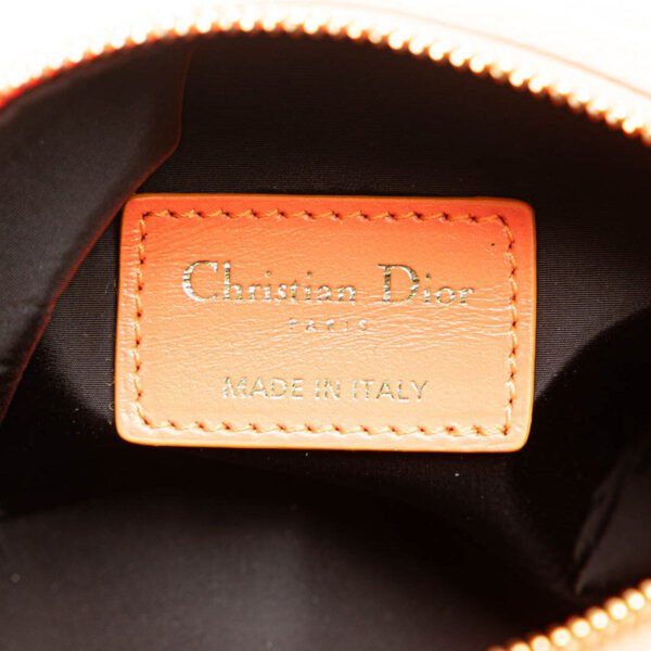 Dior Medium Nomad Pouch Handbag Orange Nylon Leather - Image 6