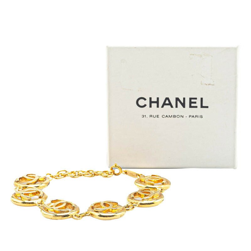 Chanel Vintage Coco Mark 1983 Gold Bracelet - Image 6
