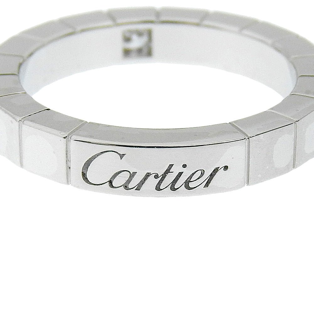 Cartier K18 White Gold Diamond Ring Size 8 - Image 5