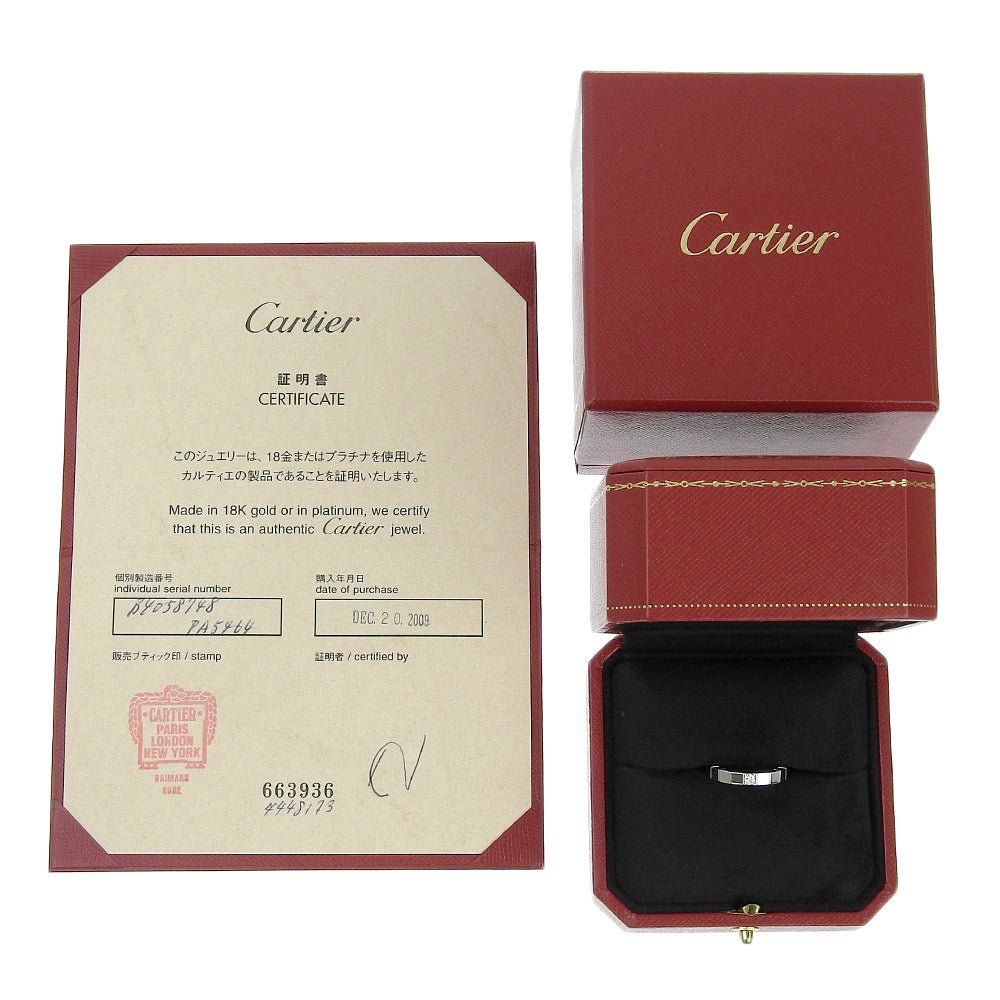 Cartier K18 White Gold Diamond Ring Size 8 - Image 6