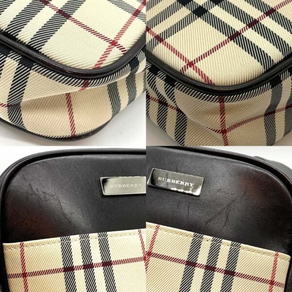 Burberry Nova Check Canvas Leather Crossbody Bag - Image 4