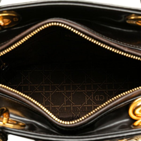 Dior Leopard Lady Dior 2WAY Handbag Brown Beige - Image 5