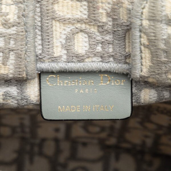 Dior Oblique Book Tote Mini Vertical Bag Cotton Handbag - Image 7
