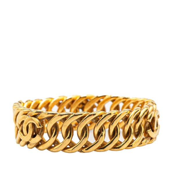 Chanel Coco Mark Gold Plated Bangle - Image 2
