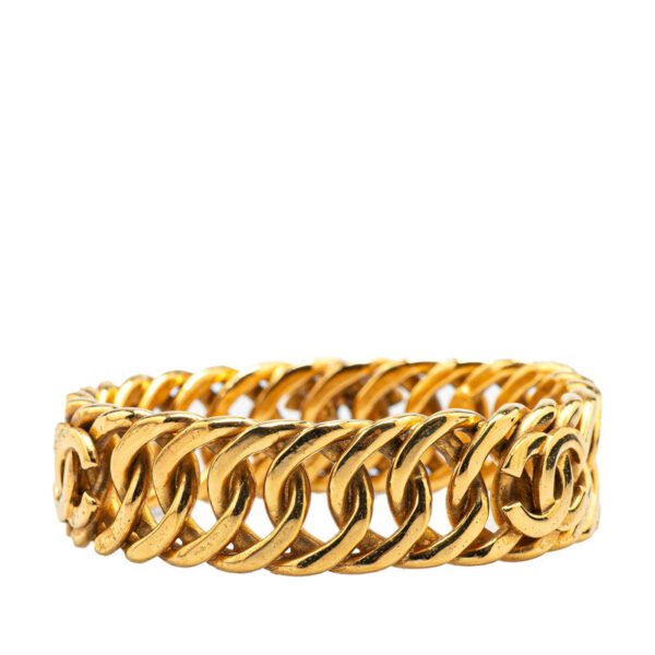 Chanel Coco Mark Gold Plated Bangle - Image 3