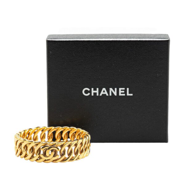 Chanel Coco Mark Gold Plated Bangle - Image 5