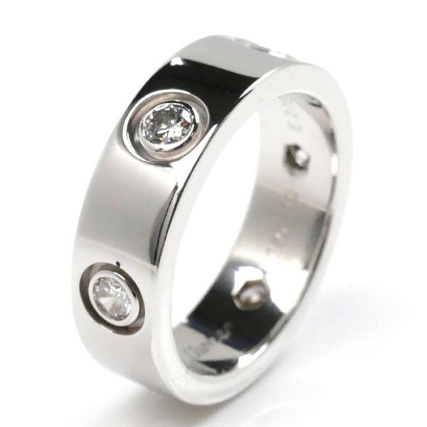 Cartier White Gold Diamond Love Ring 6P - Image 2