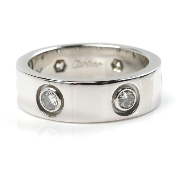 Cartier White Gold Diamond Love Ring 6P - Image 3