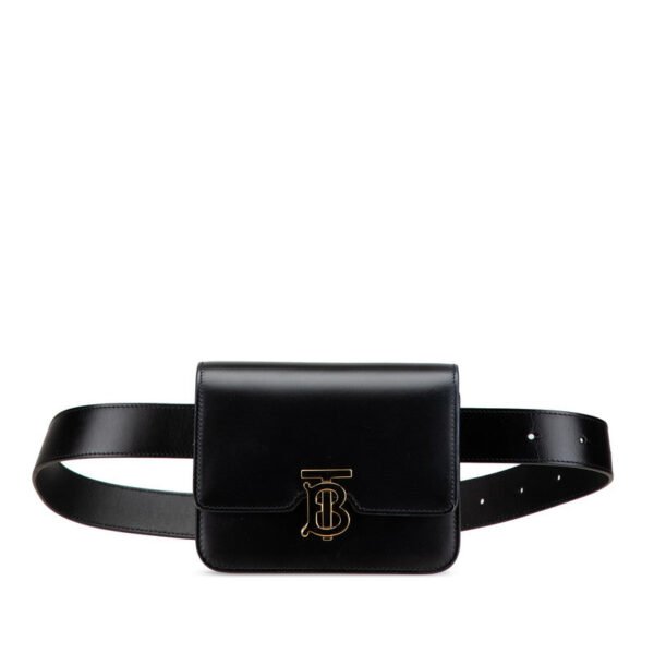 Burberry Leather TB Logo Waist Bag