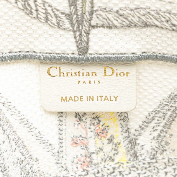 Dior Book Tote Bag Jacquard White Multicolor - Image 7