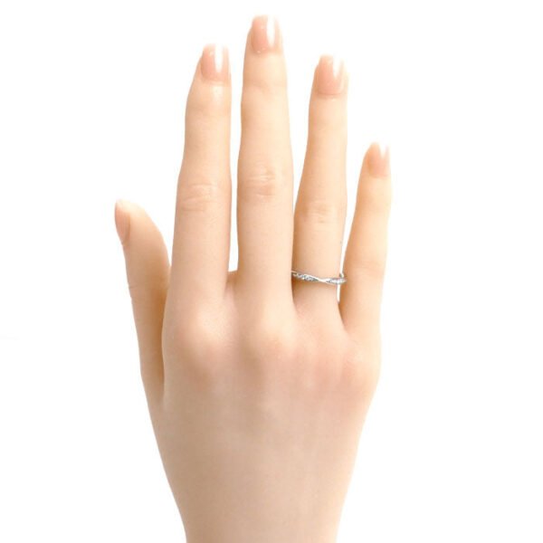 Chanel Platinum Diamond Camellia Ring - Image 7