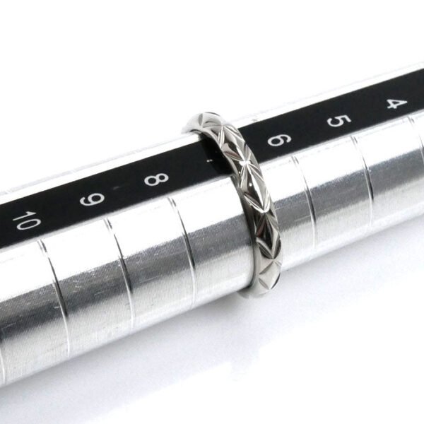 Chanel Pt950 Platinum Matelassé Ring - Image 5