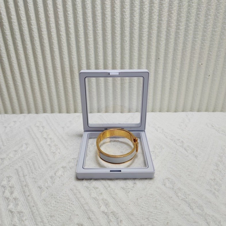 Hermes Clic Clac H White Enamel Bangle Bracelet - Image 3