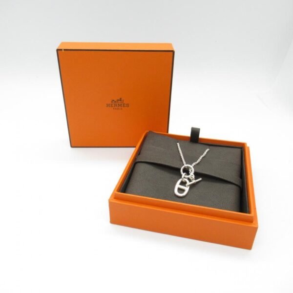 Preloved HERMES Chaine d'Ancre Amulet Necklace Silver 925 Sterling Silver - Image 2