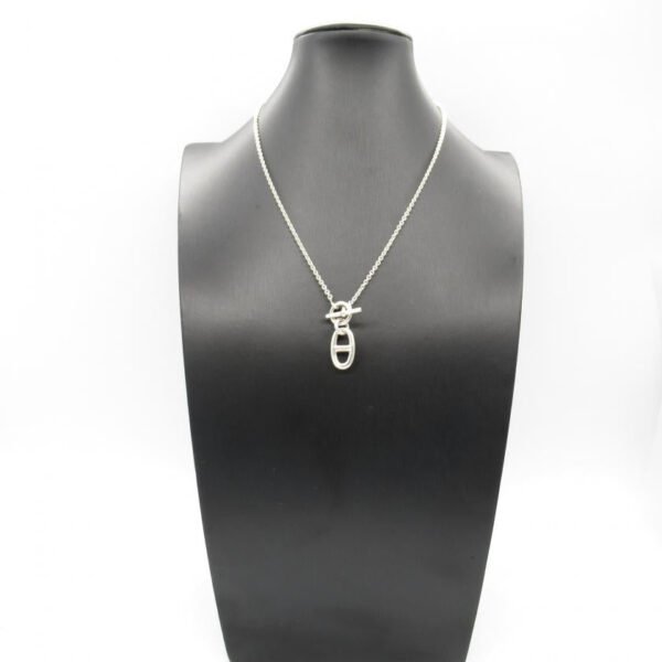 Preloved HERMES Chaine d'Ancre Amulet Necklace Silver 925 Sterling Silver - Image 3