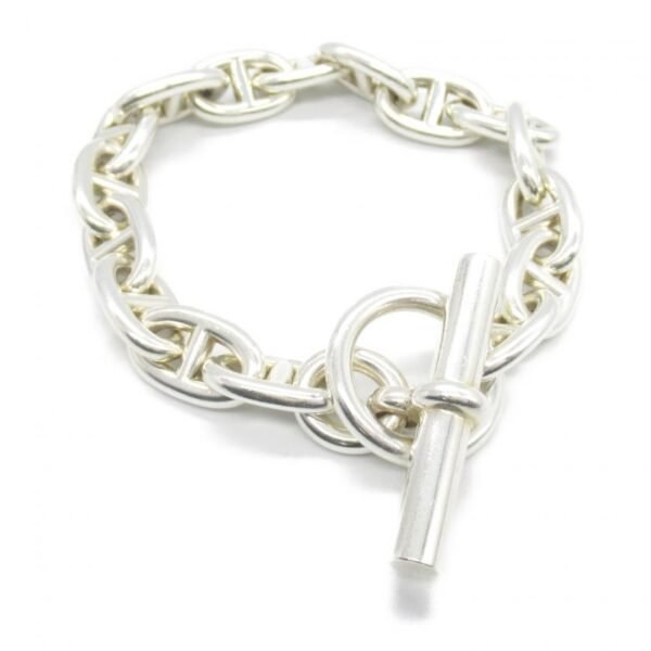 Hermes Shane Dunkle MM 16 Links Bracelet Silver Pre-Loved Condition A - Image 2