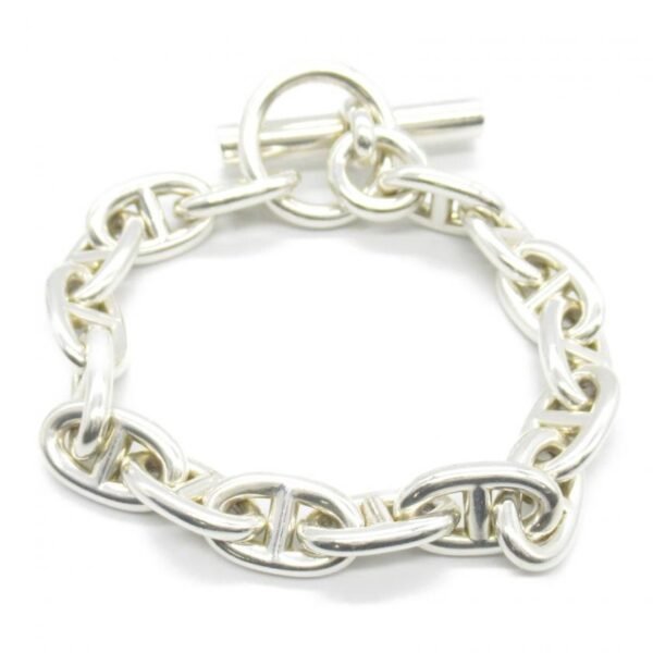 Hermes Shane Dunkle MM 16 Links Bracelet Silver Pre-Loved Condition A - Image 3