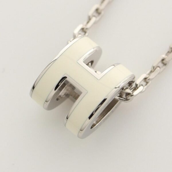 HERMES MINI POP H Mini Pop H necklace Silver ivory Necklace
