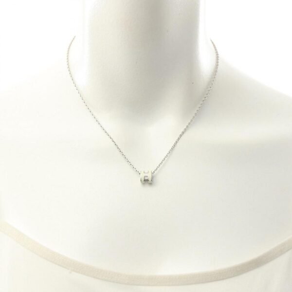 HERMES MINI POP H Mini Pop H necklace Silver ivory Necklace - Image 5