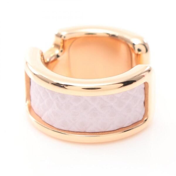 HERMES Olymp PM Earrings GP Veau Epsom Pink Gold Light Purple Earrings - Image 6