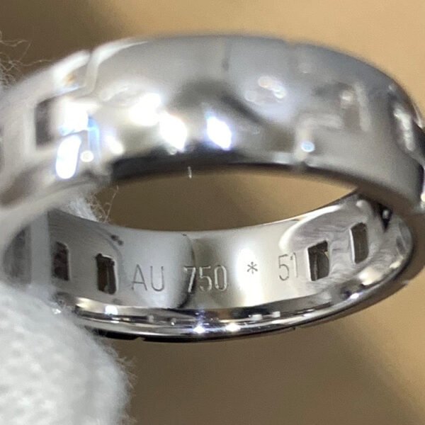 Preloved Hermes 750wg White Gold Ring - Image 2