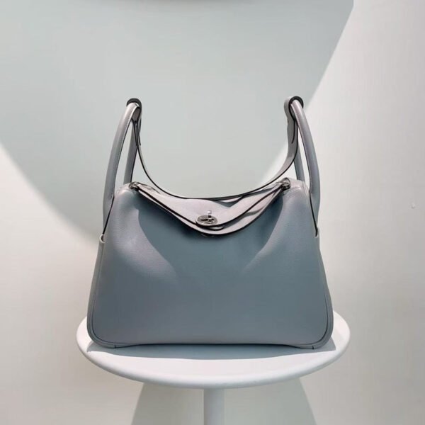 Hermès Lindy Bag in Gray Leather - Preloved Handle Bag