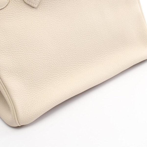Pre-loved HERMES Birkin 30 Light Beige Clemence Leather Gold Hardware Handbag - Image 6