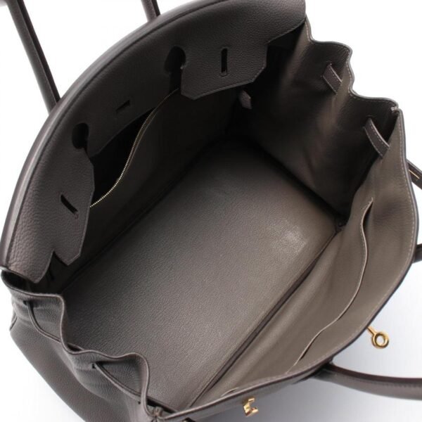 Pre-loved HERMES Birkin 35 Grimeyer Handbag Togo Gray Gold Hardware - Image 3