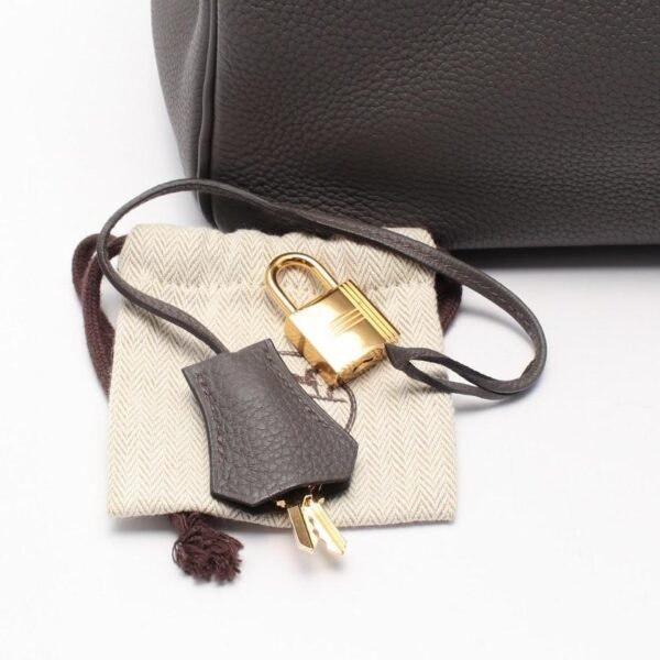 Pre-loved HERMES Birkin 35 Grimeyer Handbag Togo Gray Gold Hardware - Image 6