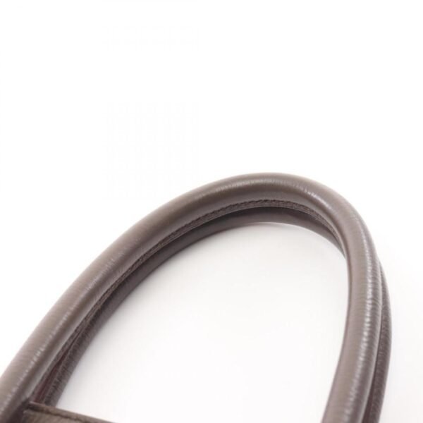 Pre-loved HERMES Birkin 35 Étoupe Handbag Clemence Leather Gray Beige Silver Hardware □O Stamp - Image 9