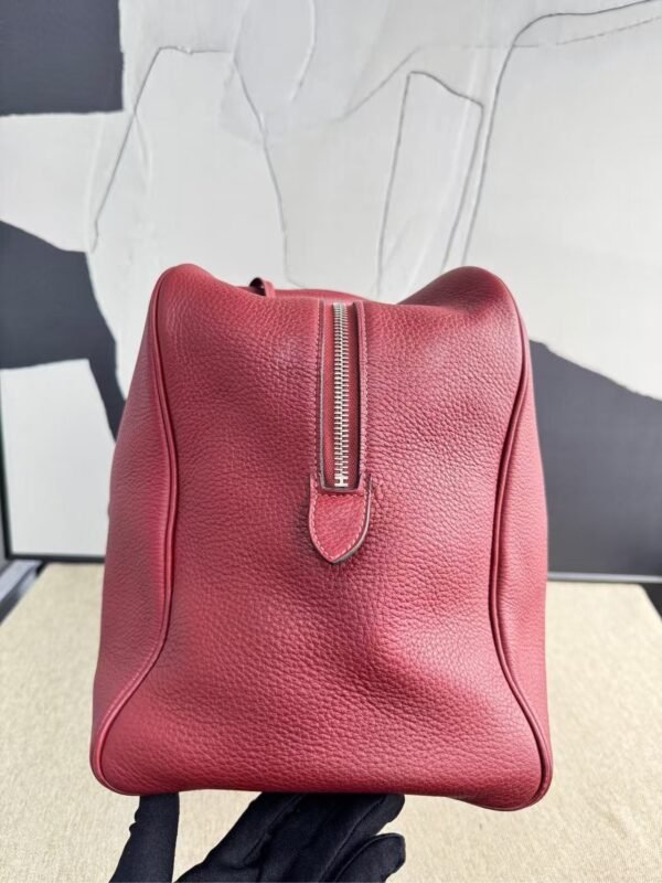 Hermès Victoria Tote Bag 40 Togo Leather Red Square L Stamp 2008 - Image 4