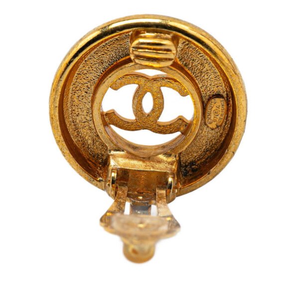 Chanel Vintage Coco Mark Earrings Gold - Image 3