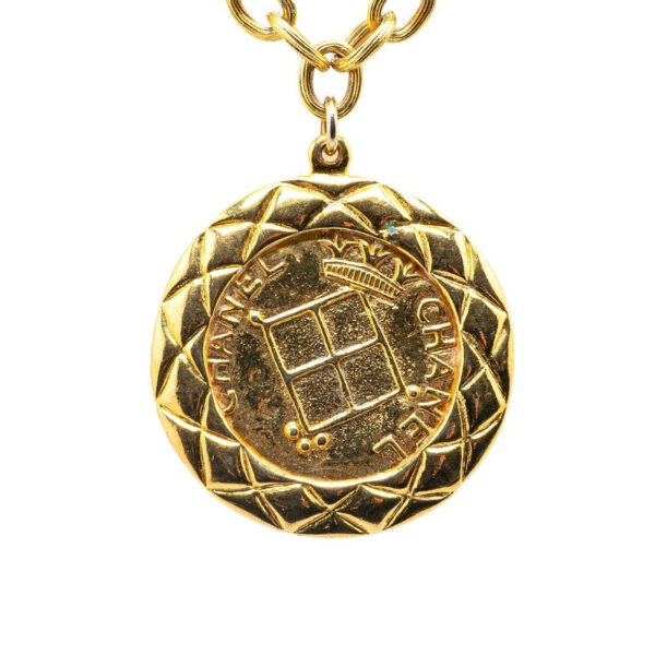 Chanel Matelasse Lion Round Necklace - Image 2