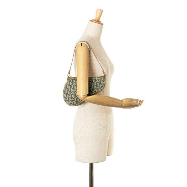 Dior Trotter Saddle Canvas Leather Handbag - Image 8